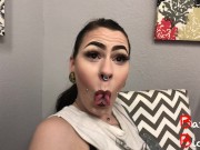 Preview 2 of Tatted Split Tongue Gags on a Hard Black Cock
