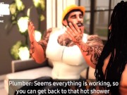 Preview 4 of Plumber Gets His Bubble Butt Fucked As Payment(Plumbing Problemz) Sims 4