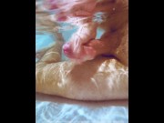 Preview 6 of Shooting a Massive Underwater Cumshot Playing with my Uncut Cock