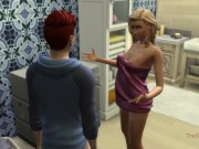 Preview 3 of Sims 4, my voice, Seducing milf step mom was fucked on washing machine by her step son