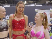 Preview 4 of Naked News interviews Hot Ladies at Exxxotica Chicago in Lingerie