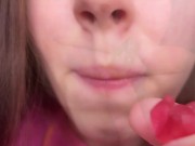 Preview 3 of Gummy bears eatng chewing swallowing ASMR