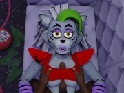 Preview 2 of Black guy tits fuck Roxanne Wolf Five Nights at Freddy's Security Breach tits job cum in her mouth