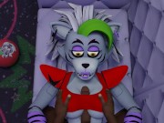 Preview 4 of Black guy tits fuck Roxanne Wolf Five Nights at Freddy's Security Breach tits job cum in her mouth