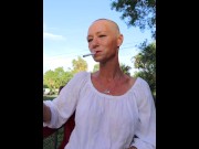 Preview 2 of Smoking With My Tits Out In Public