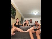 Preview 1 of We got together to watch a movie with my friends and we ended up masturbating
