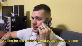 Latina comes to paint my house and she shows me her skills - Moli23 & Fuckboy