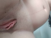 Preview 1 of Close up clit rubbing masturbation - pregnant woman masturbate horny - masturbating amateur homemade