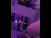 Preview 1 of Fetish Shemale Yanny Trump Solo Masturbate Godddess Leather Brunette Transgender Cum Dick Hot