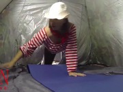 Preview 1 of Sex in camp. A stranger fucks a nudist lady in her pussy in a camping in nature.1