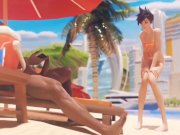 Preview 1 of Tracer enjoying the beach Overwatch 2