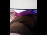 Preview 1 of BBW ginger horny in the office POV under desk