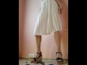 Preview 6 of TRANNY GIANTESS AMANDA CRUSHES METAL CARS IN LONG WHITE SKIRT AND HIGH PLATFORM - 2 (CRUSH FETISH)