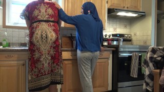Muslim Hijabi Teen Girl seduces step Bro to Fuck her Ass