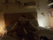 Preview 4 of My gorgeous girlfriend rides the vibrador on me and makes me cum loudly!