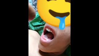 Young man cumming in his mouth for the first time