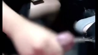 PUBLICK JERKING / Girl caught me jerking in publick place and  help me to cum