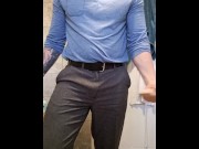 Preview 1 of Hung cock piss and show-off in work trousers
