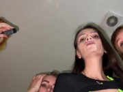 Preview 4 of Dominant Foursome Girls Spit On You - Close Up POV Spitting Humiliation