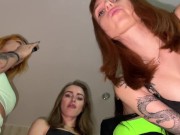 Preview 6 of Dominant Foursome Girls Spit On You - Close Up POV Spitting Humiliation
