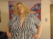 Preview 2 of SSBBW Strips and spreads in fake porn audition
