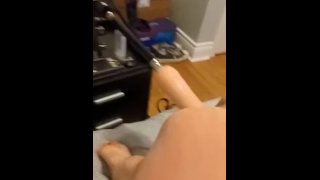 Daddy's fucking machine gives me multiple orgasms