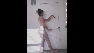 Dance Tease POV innie pussy dancer sensual seductive brunette curly hair porn music video PMV