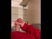 Preview 2 of Cumming in men’s rooms with cruising men in each stalls next to me
