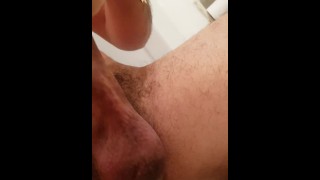 Cum slut filled and left dripping creampie,  after using a huge butt plug