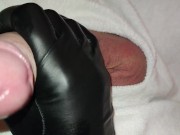 Preview 3 of Very gentle girl handjob in gloves