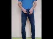 Preview 1 of Custom Video: Wetting the Same Jeans All Day