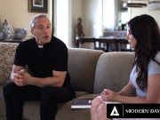 Preview 3 of MODERN-DAY SINS - Pervy Priest Creampies Horny Teen Keira Croft After Taking Her Anal Virginity!