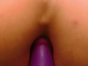 Preview 5 of Sissy Rides Dildo - Up Close POV