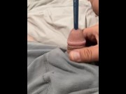 Preview 3 of Sounding my dick with 16” paint brush part 1