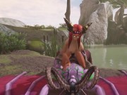 Preview 5 of Hot redhead elf rides Illidan Stormrage | Warcraft Parody