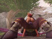 Preview 6 of Hot redhead elf rides Illidan Stormrage | Warcraft Parody