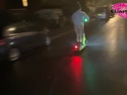Preview 2 of Classy Filth riding an electric scooter in the streets of the UK with her pants down!!