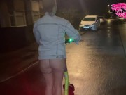 Preview 6 of Classy Filth riding an electric scooter in the streets of the UK with her pants down!!