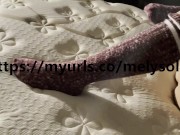 Preview 3 of Want a footjob with my cute socks ? you won't regret it 😊💖 (PART 2)