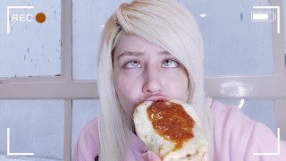 🌭 Hotdog + Mollete 🥖 • Food ASMR Video • Ahegao • 放送ギフト 🌹