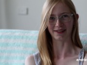 Preview 3 of Ersties: Cute Petite Blonde Masturbates On Her Deck