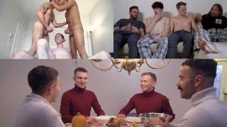TWINKPOP - Alex Mecum And Malik Delgaty Spit Roast Benjamin Blue And Give Him A Double Facial