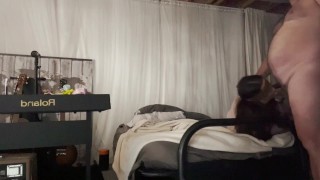 blindfolded my step daughter and fucked her hard in the mouth and pussy