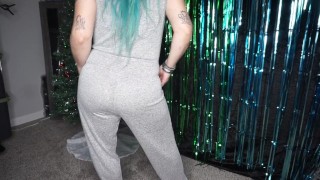 Pawg Slow Strip by Christmas Tree Jazz pov Panties in Mouth