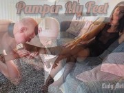Preview 1 of Pamper My Feet - slave worships the feet of Lady Bellatrix (teaser)