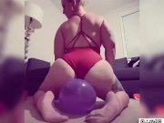 Preview 1 of PAWG popping balloons with her massive natural ass!!!