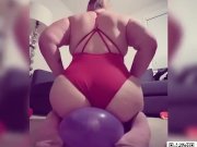 Preview 6 of PAWG popping balloons with her massive natural ass!!!