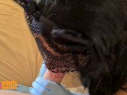 Preview 5 of Huge Facial cumshot on dirty step daughter - POV sloppy blowjob in the bedroom