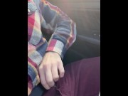 Preview 1 of Cumshot while driving is harder than I tought !