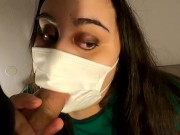 Preview 6 of Latina Nurse sucks cock to keep her job.